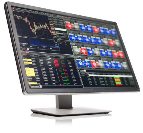 NinjaTrader trading platform displayed on a monitor